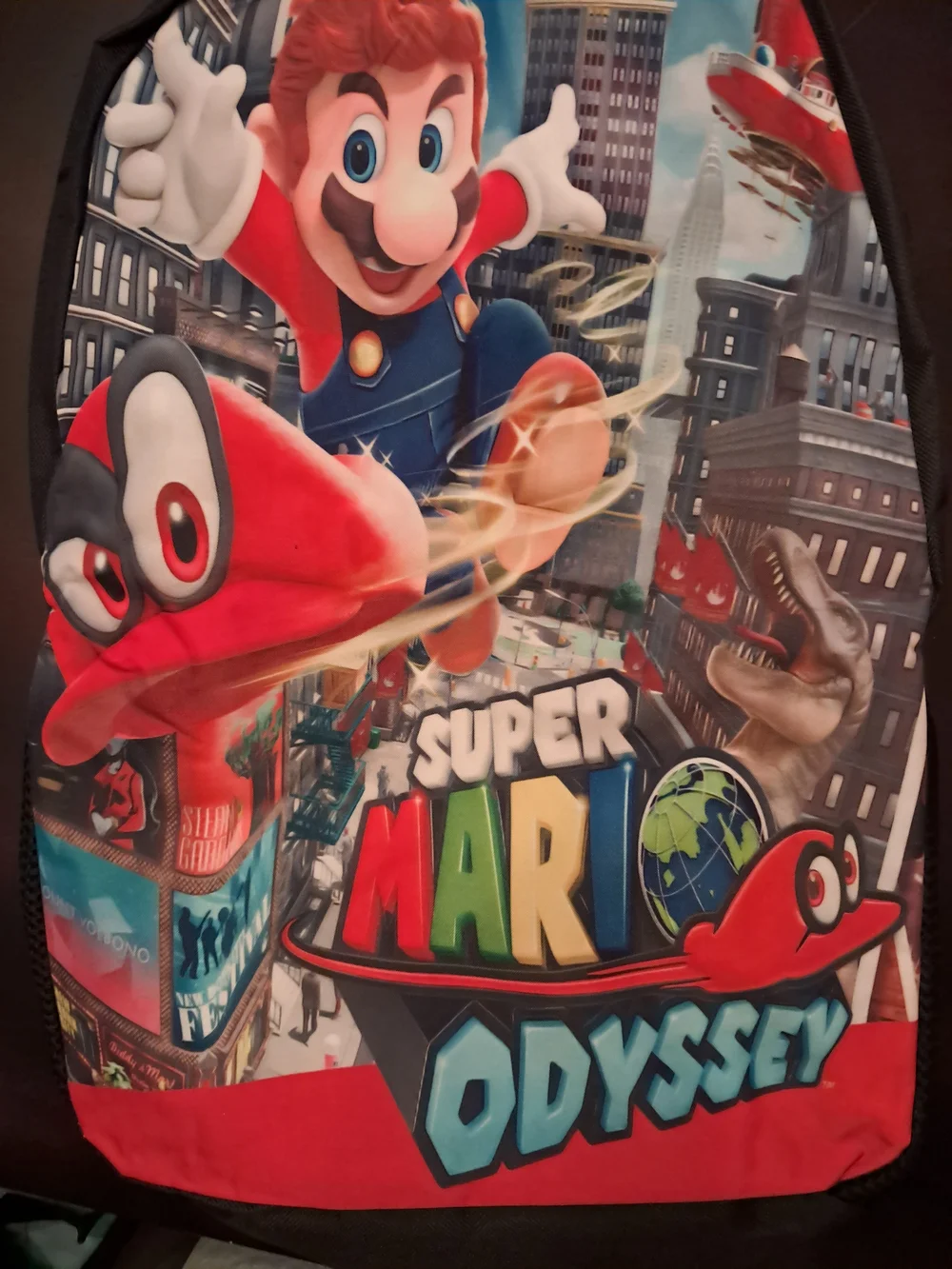 Super Mario Odyssey Kids One-Piece Bookbag - Red/Blue